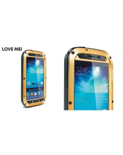 Влагозащищенный чехол POWERFUL для Samsung Galaxy S4 GT I9500 золотистый Love mei