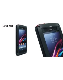 Влагозащищенный чехол POWERFUL для Sony Xperia Z1 L39t черный Love mei