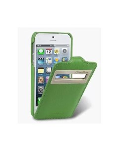 Кожаный чехол с окошком Jacka ID Type для Apple iPhone 5 5S SE зеленый Melkco