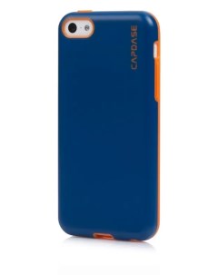 Силиконовый чехол SJ Vika для Apple iPhone 5C синий с оранжевым Capdase