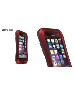 Влагозащищенный чехол POWERFUL small waist для Apple iPhone 6 6S Plus 5 5 красный Love mei