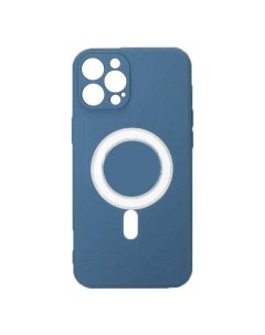 Чехол для iPhone 12 Pro Max силиконовый темно синий Luazon home