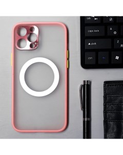 Чехол для iPhone 12 Pro Max с окантовкой пластиковый розовый Luazon home