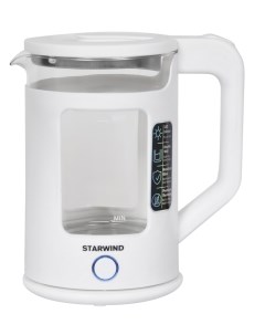Чайник электрический SKG2060 1 5 л белый прозрачный Starwind