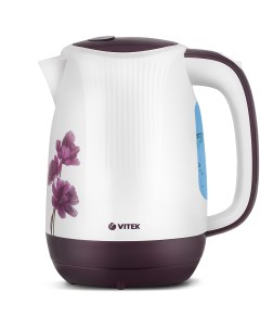 Чайник электрический VT 7061 1 7 л белый фиолетовый Vitek