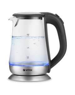 Чайник электрический VT 7036 1 7 л серебристый черный Vitek