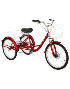 Городской трехколесный велосипед для взрослых Иж Байк Фермер 24 2022 Красный м Izh-bike