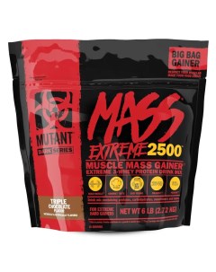 Гейнер с аминокислотами BCAA Mass XXXTREME 2500 Тройной Шоколад 2720 гр Mutant