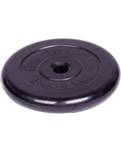 Barbell Диск обрезиненный Atlet d 31 мм чёрный 10 0 кг СГ000001514 Mb barbell