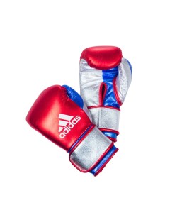 Перчатки боксерские Sparring Gloves With Foam Japanese Style красно серебристо синие вес 1 Adidas
