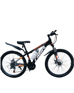 Велосипед Двойной обод дисковые тормоза 24 рама 15 2023 135 155 черно оранжевый Tmik