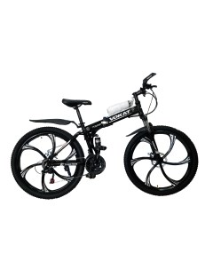 Велосипед складной на литых дисках диаметр колес 24 рама 15 2022 135 155 черный Vokat