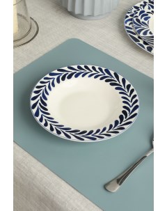Тарелка суповая 22 см синий фарфор 7358412 Coincasa