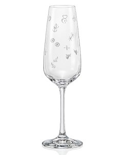Бокалы для шампанского Жизель 75145 190 мл 6 шт Crystalex