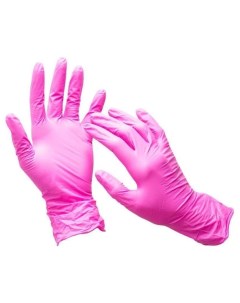 Перчатки одноразовые нитриловые 100 шт 50 пар розовый размер S 100 шт Wally plastic