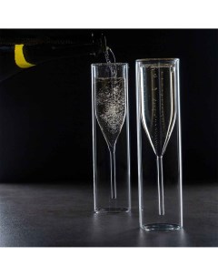 Бокал для шампанского 100 мл 2 шт стекло Б Air Kuchenland