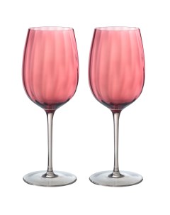 Бокал для вина 470 мл 2 шт стекло бордовый Filo color Kuchenland