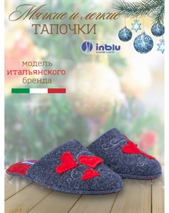 Тапочки женские EF 1F синие 39 RU Inblu