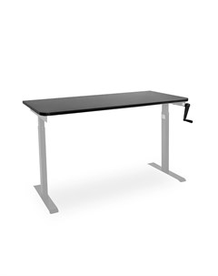 Регулируемый стол с ручным механизмом серый черная столешница 120x60см 34105 Luxalto