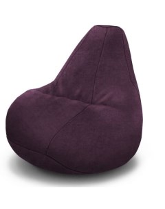 Кресло мешок груша XXXL Стандарт Велюр фиолетовый Happy-puff