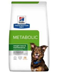 Сухой корм для собак Prescription Diet Metabolic Контроль веса с курицей 4 кг Hill`s