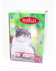 Влажный корм для кошек фрикасе из курицы с ягненком 6шт по 85г Berkley