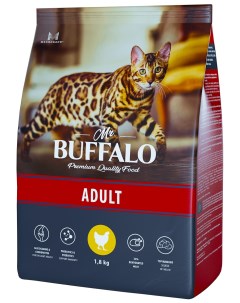 Сухой корм для кошек Adult курица 2 шт по 1 8 кг Mr.buffalo