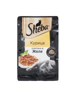 Влажный корм для кошек ломтики в желе курица 28 шт по 75 г Sheba