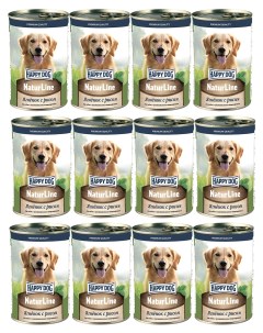 Консервы для собак с чувствительным пищеварением ягненок с рисом 12шт по 410г Happy dog
