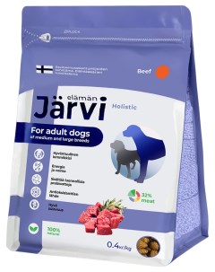 Сухой корм для собак для средних и крупных пород говядина 400 г Jarvi