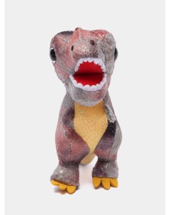 Мягкая игрушка брелок Динозавр 15 см серый меланж Nobrand