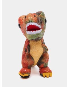 Мягкая игрушка брелок Динозавр 15 см оранжевый 2 Nobrand