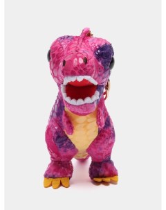 Мягкая игрушка брелок Динозавр 15 см розовый Nobrand