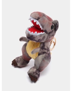 Мягкая игрушка брелок Динозавр 15 см серый Nobrand