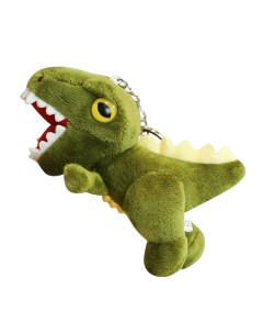 Маленькая плюшевая кукла динозавр 14 см брелок зеленый Nobrand