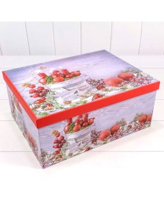 Коробка подарочная Новогодний натюрморт 730605 1666 29 прямоугольная 29х22х12 5см Omg-gift