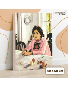Картина по номерам на холсте с подрамником Девочка с персиками Валентин Серов 40 50 см Сима-ленд