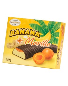 Суфле банановое с абрикосовым джемом в темном шоколаде 150 г Hauswirth