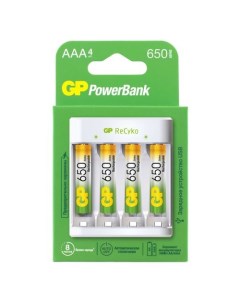 Аккумуляторная батарейка Зарядное устройство PowerBank E41165AAAHC 2CRB4 4 шт 650мAч Gp