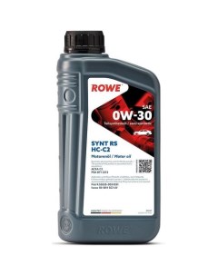 Моторное масло Hightec Synt RS HC C2 0W 30 1л синтетическое Rowe