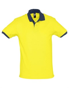 Рубашка поло Prince 190 желтая с темно синим размер S No name