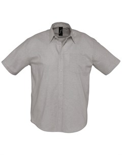 Рубашка мужская с коротким рукавом Brisbane серая размер S No name