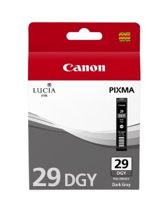 Картридж струйный PGI 29DGY 4870B001 темно серый оригинальный ресурс 119 страниц для PIXMA PRO 1 Canon