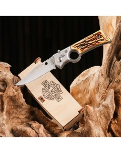 Нож складной полуавтоматический Ружье клинок 6 5см желтый в подар упак Nobrand