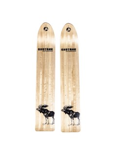 Комплект охотничьих лыж Маяк ОХОТНИК с полимерным креплением и чехлом 90х15 см дерево Лыжная фабрика маяк