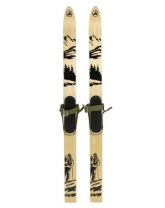 Комплект охотничьих деревянных лыж Маяк ЛЕСНЫЕ 175 х 11 см Лыжная фабрика маяк