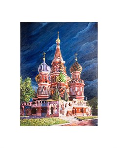 Картина на подрамнике Храм Василия Блаженного 60 х 80 см Russia the great