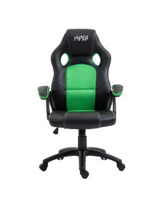 Кресло игровое Ontario HGC005 чёрный зеленый Hiper