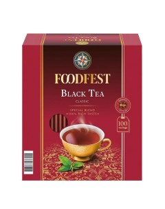 Чай черный Black tea Classic в пакетиках 2 г х 100 шт Foodfest