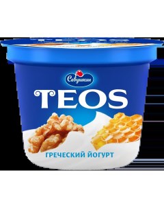Йогурт Греческий грецкий орех и мед 2 250 г Teos
